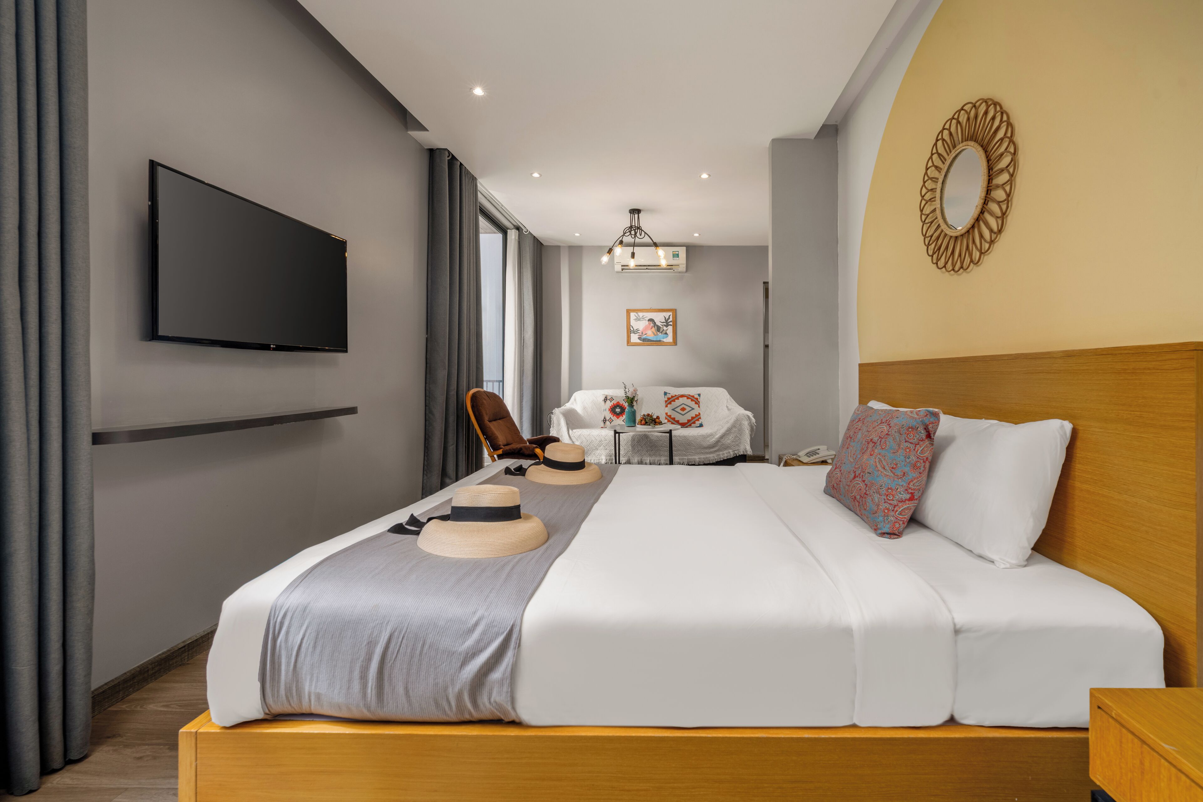 Egyptian cotton sheets, premium bedding, memory-foam beds, minibar