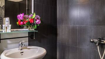 Apartment | Bathroom | Shower, hair dryer, towels