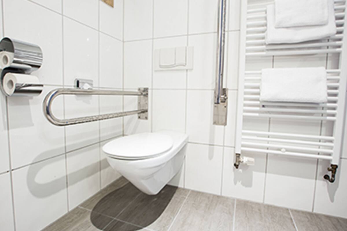 double room, accessible | bathroom | shower, free toiletries, hair dryer, towels