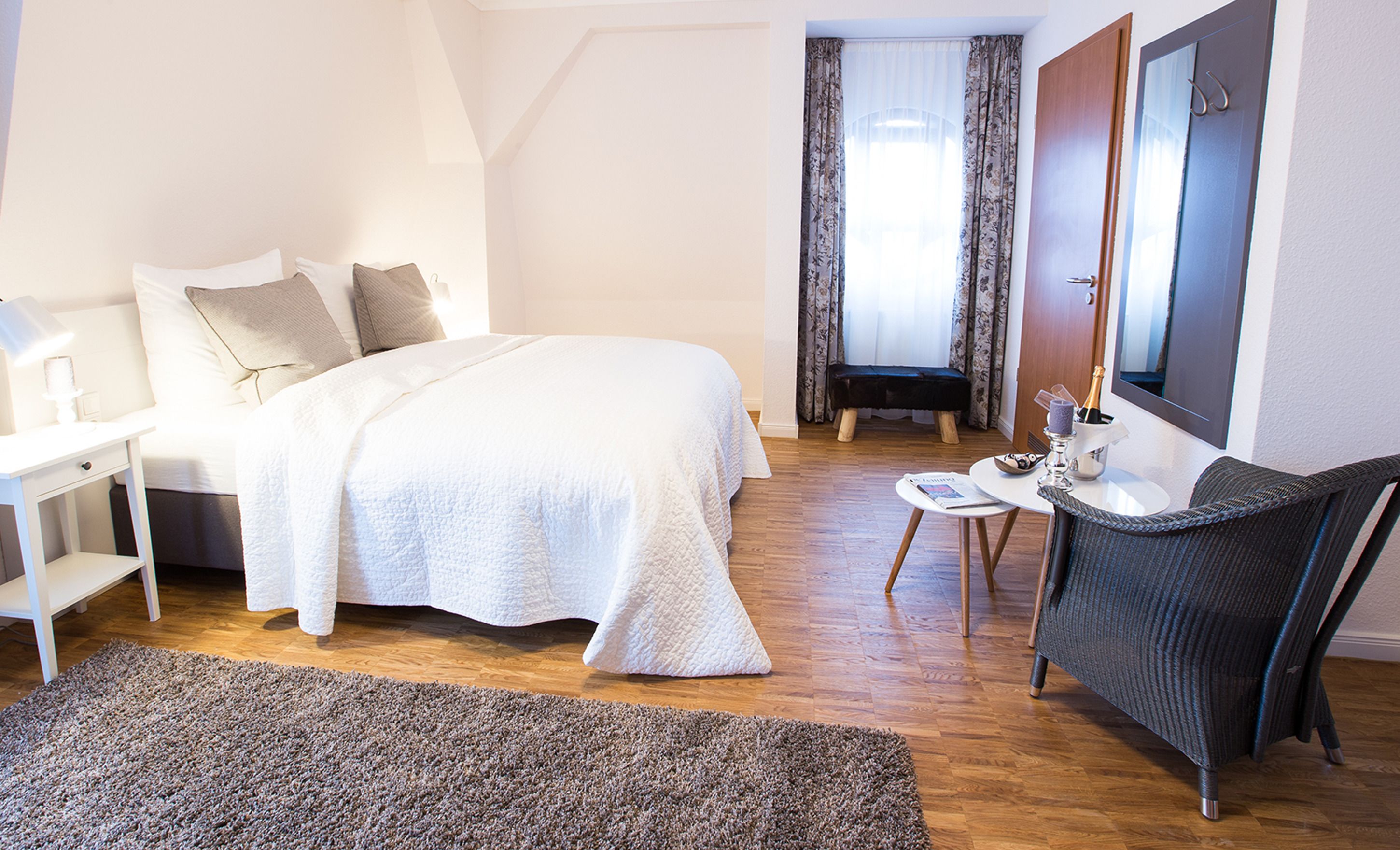 big double room | in-room safe, desk, blackout curtains, soundproofing