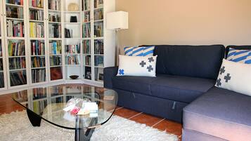 Smart TV, books, streaming services, stereo