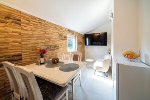 Panoramic Double Room | Living area | Flat-screen TV, DVD player - Apartments Vukovic (Kotor)