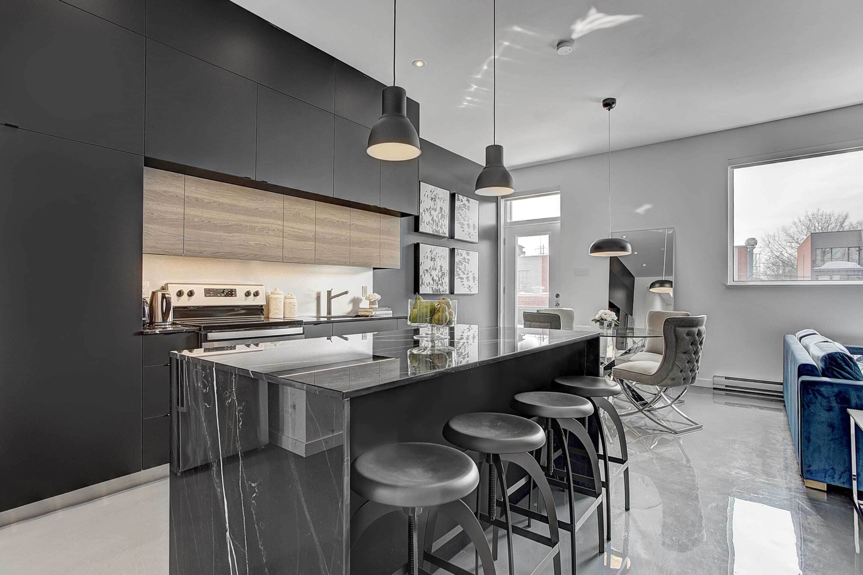 Departamento, 2 habitaciones (3204) | Cocina privada | Refrigerador con congelador, microondas, horno y parrilla de estufa 