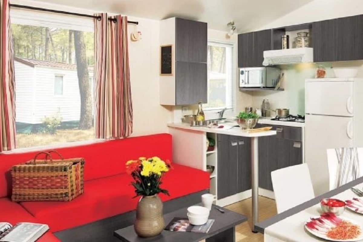Mobile Home (Jacinthe Confort+ 3 chambres terrasse) | Living room