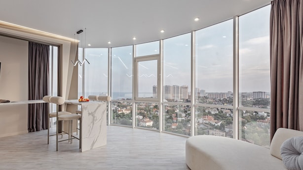 Panoramic-Apartment | Wohnbereich