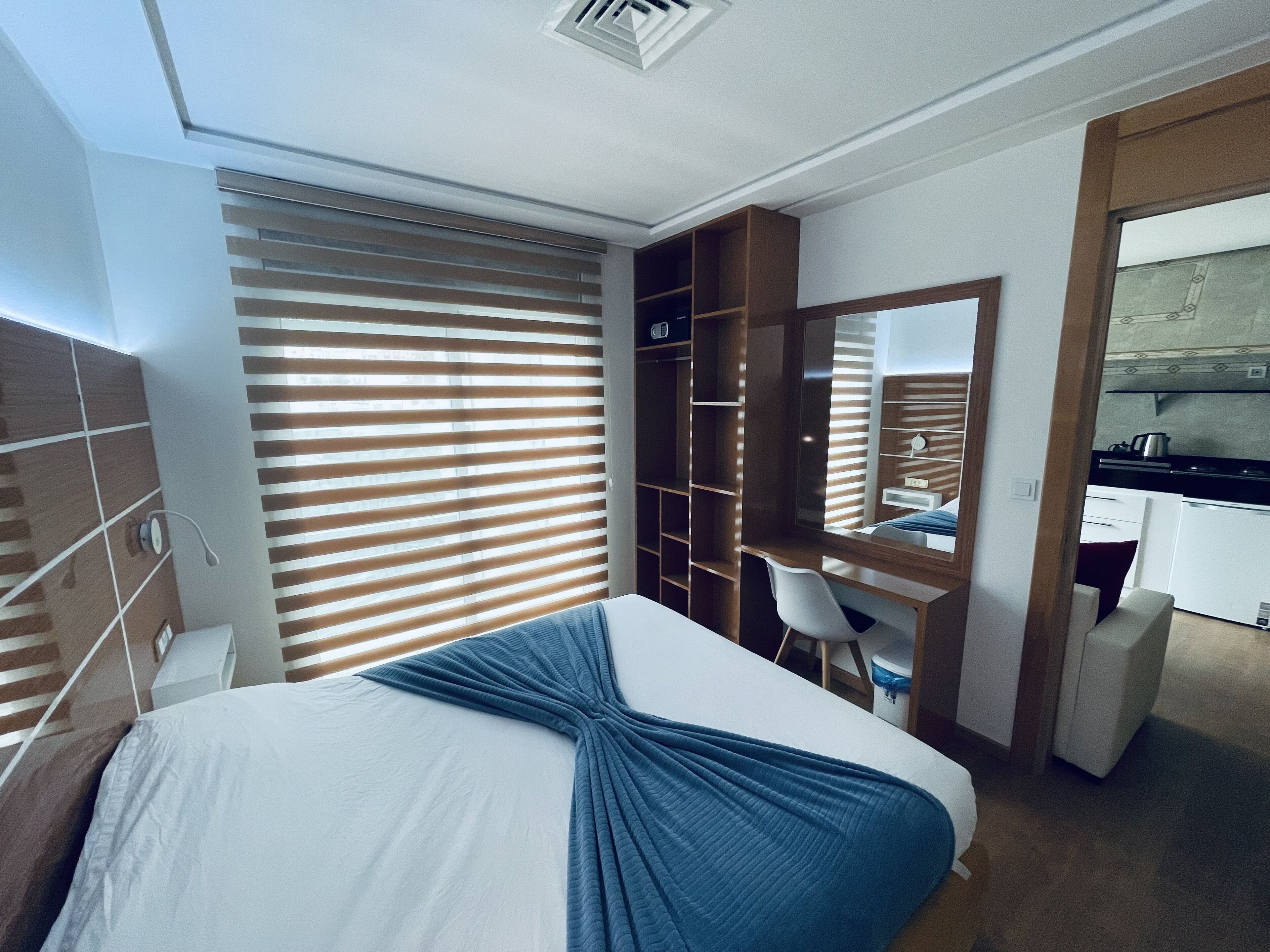 Studio, 1 Bedroom | In-room safe, blackout drapes, soundproofing, free WiFi