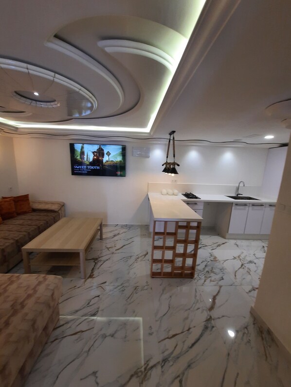 公寓, 2 间卧室 | 客房内保险箱、遮光窗帘、隔音、免费 WiFi