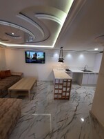 Apartment, 2 Bedrooms | In-room safe, blackout drapes, soundproofing, free WiFi