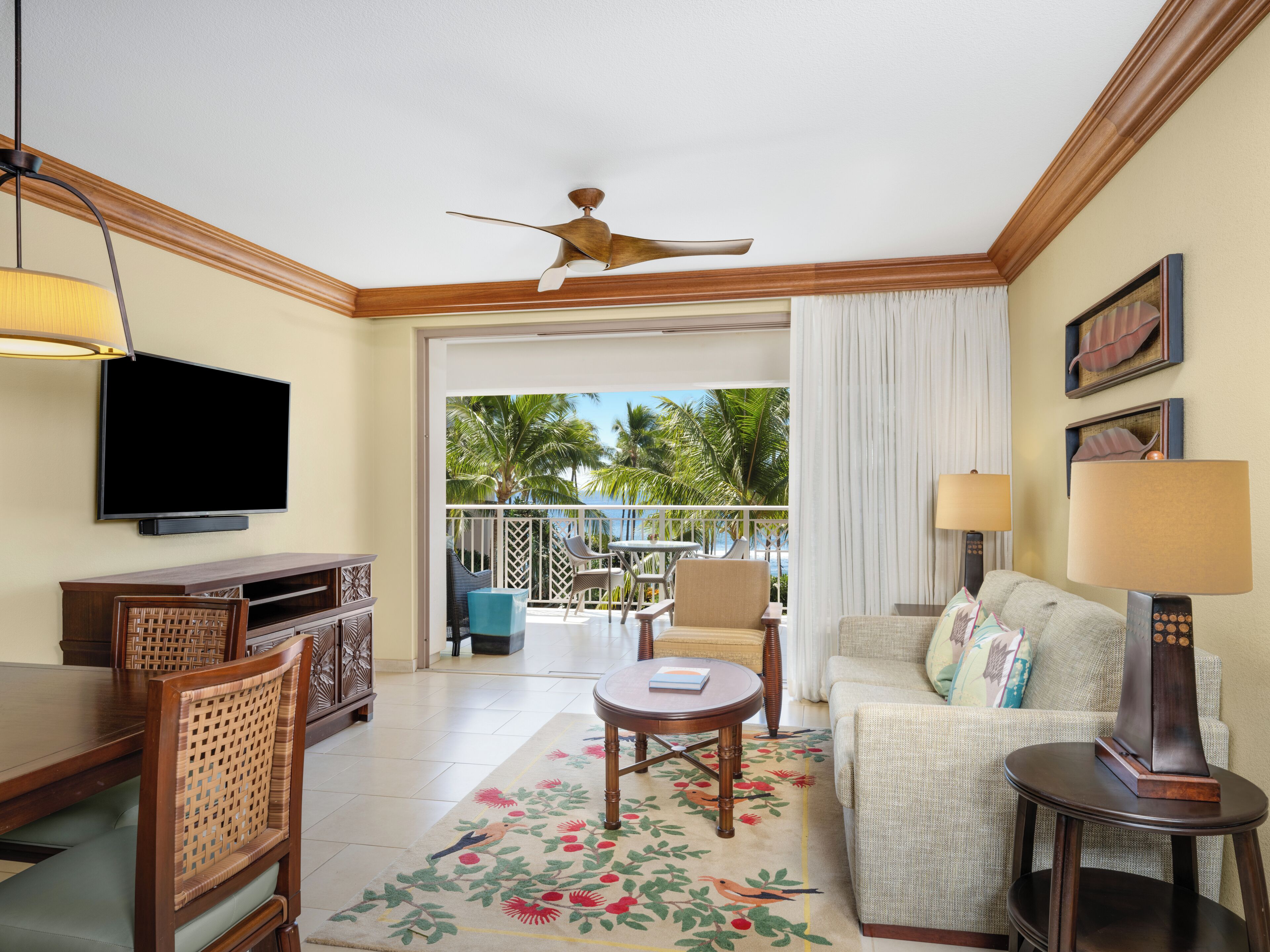 42-inch flat-screen tv with cable channels, tv, dvd player