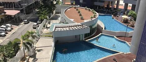 Panoramic Apartment | Pool | 2 outdoor pools, pool umbrellas, sun loungers