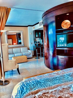 Suite Studio Luxe, 1 chambre, vue jardin, en front de mer | 1 chambre, literie de qualité supérieure