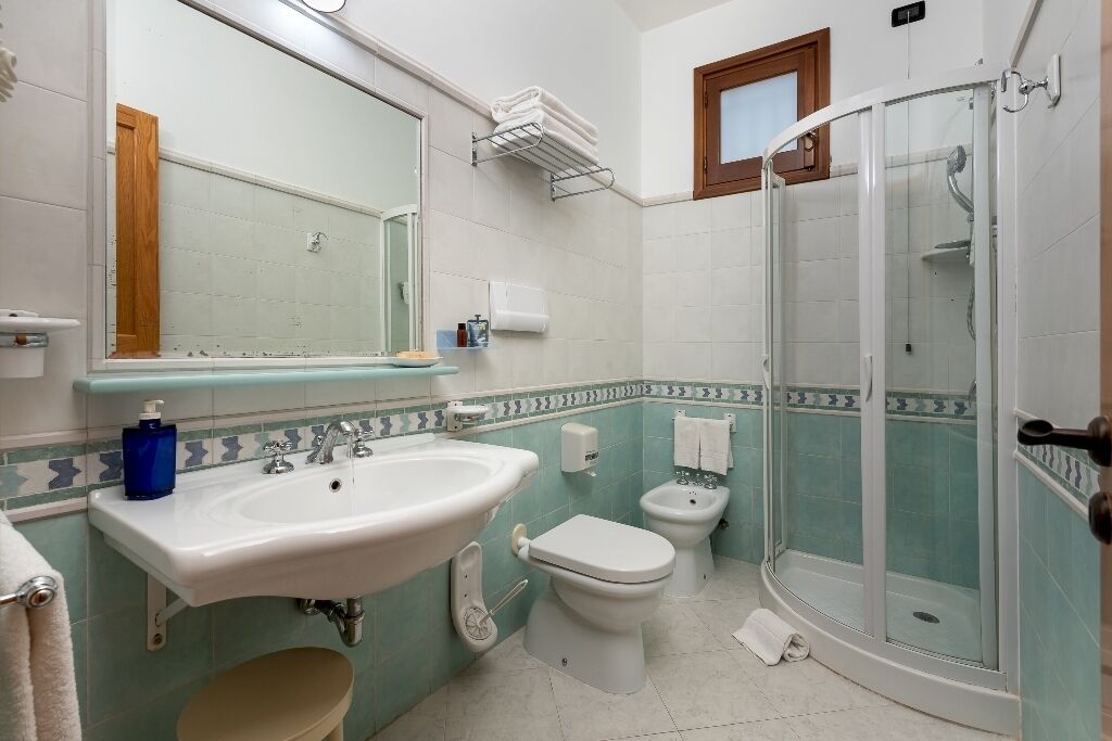 standard double or twin room | bathroom | shower, deep-soaking bathtub, rainfall showerhead, free toiletries