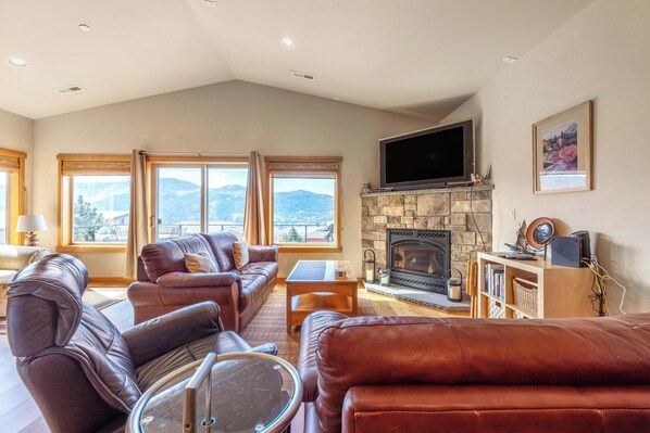 TV, fireplace, DVD player