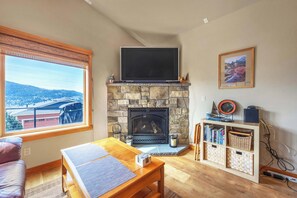 TV, fireplace, DVD player