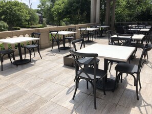 Outdoor dining - Dominion Gardens and Hotel (Guthrie)