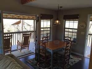 Dining - Tranquil Chalet - Nottely Riverfront, Starlink w/ Roku TV, Easy River Access (Murphy)