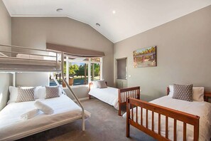 5 bedrooms, iron/ironing board, travel cot, WiFi