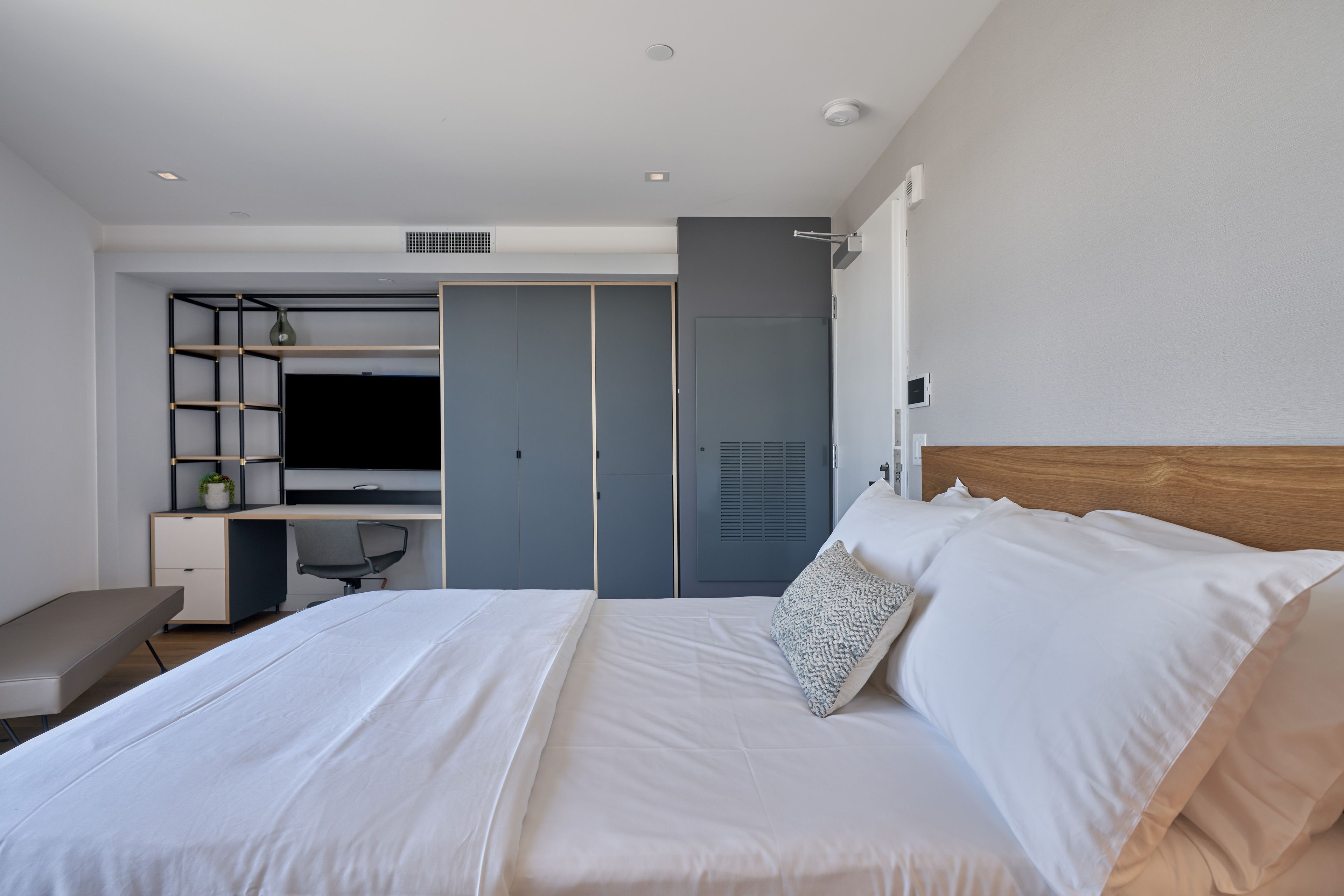 premier suite | premium bedding, memory-foam beds, desk, laptop workspace