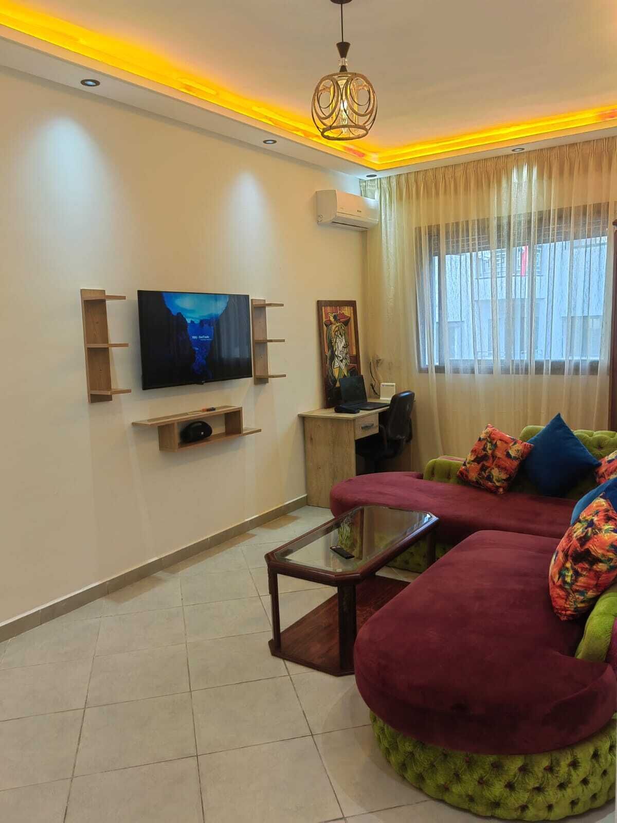 TV, DVD player, music library