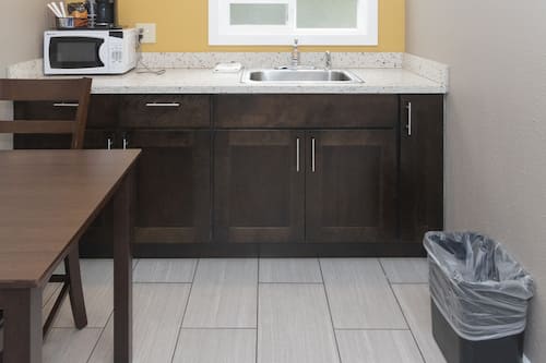 Suite, 2 Queen Beds, Non Smoking | Private kitchen | Fridge, microwave