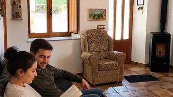 Smart TV y chimenea
