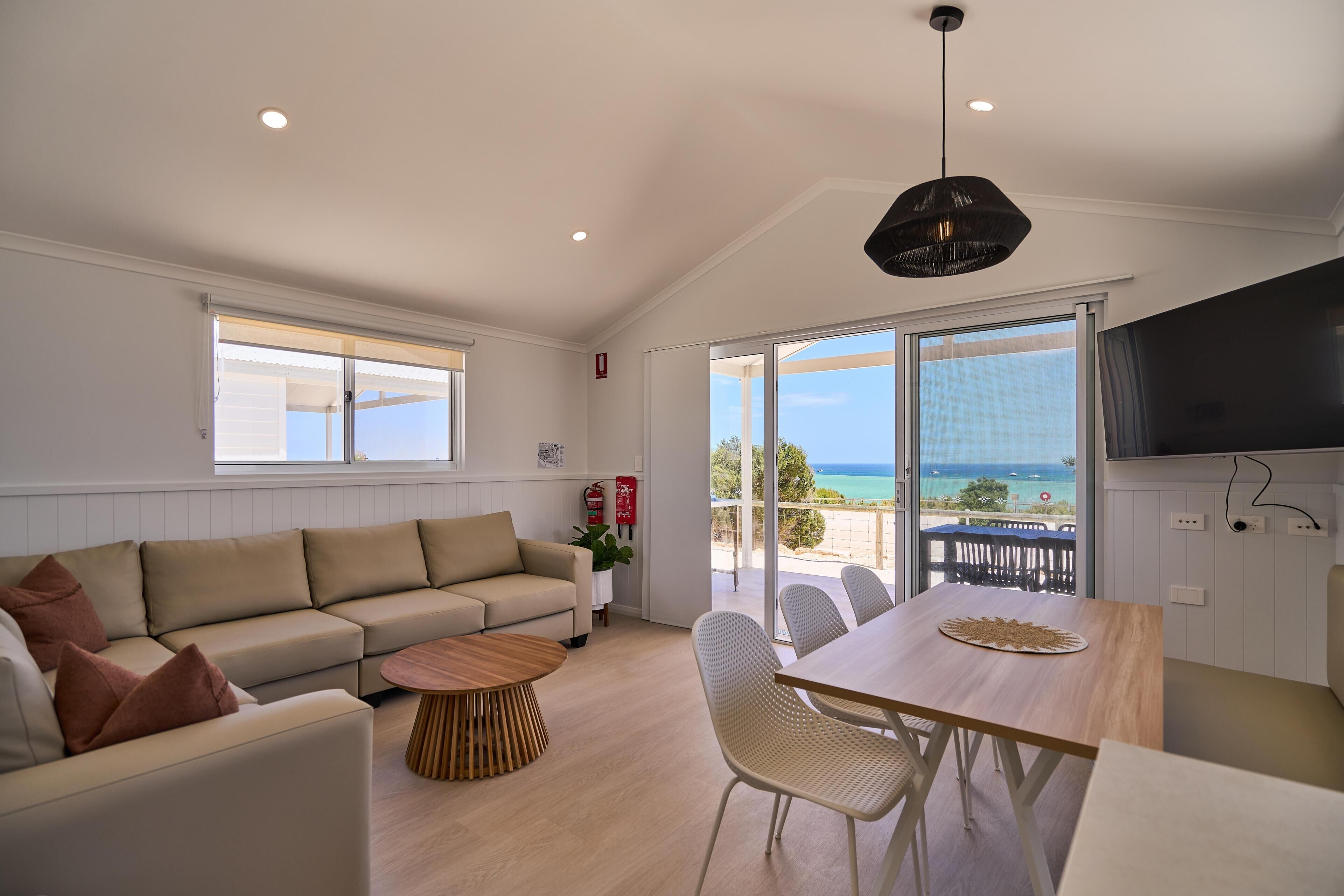 Deluxe Villa, 2 Bedrooms, Ocean View | Living area | TV, DVD player