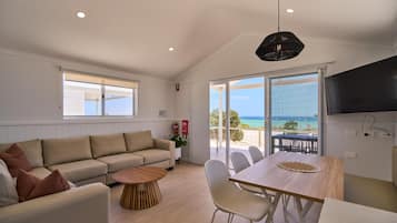 Deluxe Villa, 2 Bedrooms, Ocean View | Living area | TV, DVD player