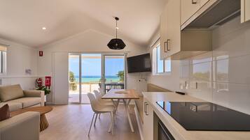 Deluxe Villa, 2 Bedrooms, Ocean View | Private kitchen | Full-size fridge, microwave, stovetop, coffee/tea maker