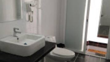 Deluxe Twin Room | Bathroom | Shower, free toiletries, hair dryer, slippers