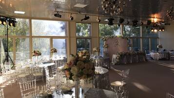 Outdoor wedding area