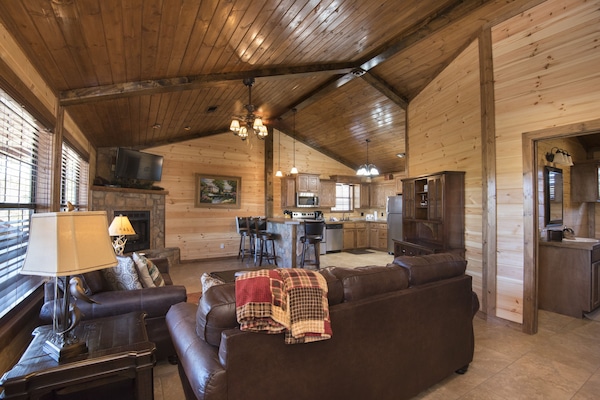 Living Room-Sofa-Bedsofa-Kitchenview-Storate Case-Cabinets-Decor Lamps-Roof