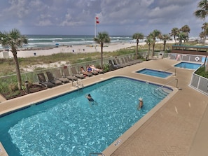 A heated pool