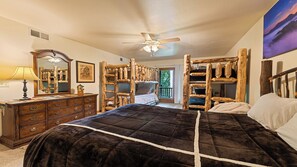 4 habitaciones, tabla de planchar con plancha y cuna de viaje 