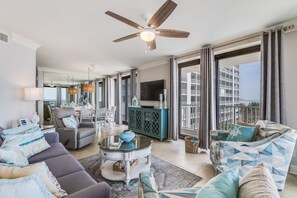 TV, DVD player, stereo