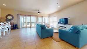 Smart TV, DVD player, video library