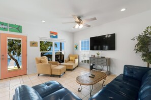 Smart TV, DVD player, video library - Stay Salty- Directly bay front w/private fishing pier, close to beach access.  (Gulf Shores)