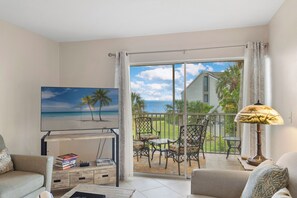 Flat-screen TV, DVD player, stereo, offices