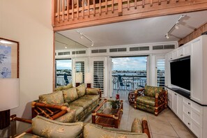 TV, DVD player, stereo