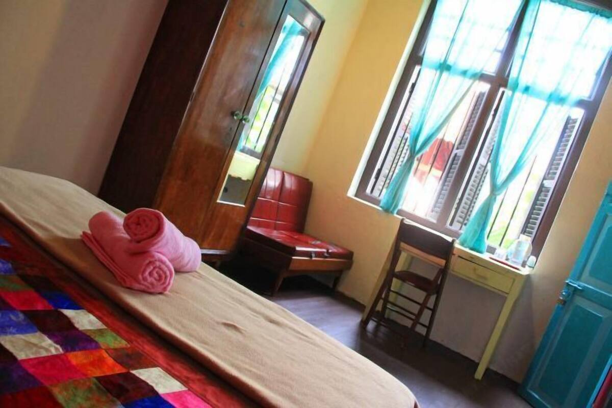 1 bedroom, desk, laptop workspace, iron/ironing board