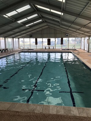 Indoor pool, a heated pool