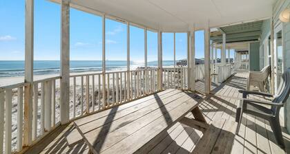 6 Br Gulf Front Private Beach Home with amazing decks and views