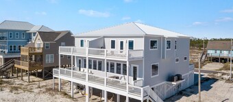 Updated, gorgeous 4 bedroom gulf front duplex with interior connecting door.