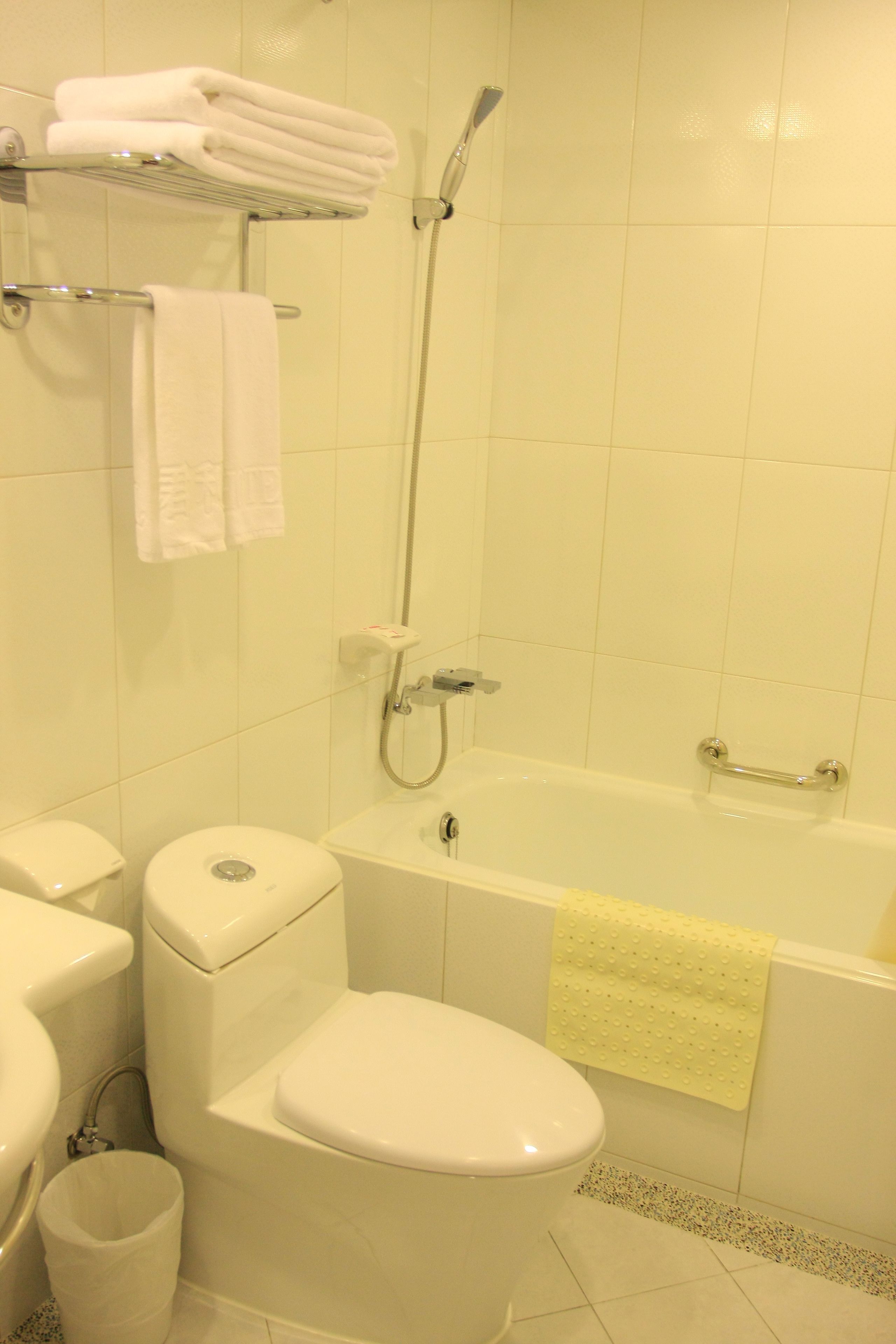 free toiletries, hair dryer, towels, soap