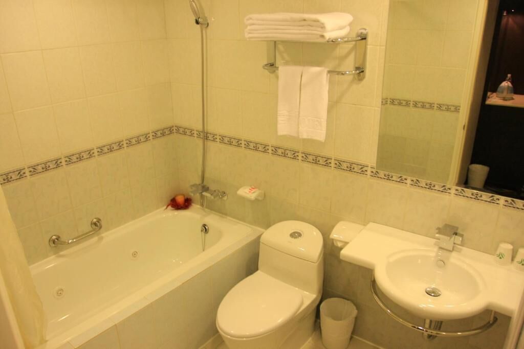 free toiletries, hair dryer, towels, soap