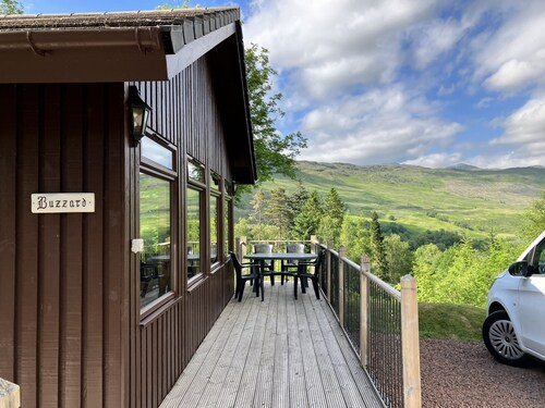 Buzzard - a beautiful 4 star holiday chalet surrounded by a true Highland landscape that can sleep