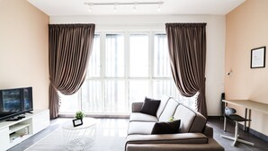 Superior Suite, 3 Bedrooms, City View | Living area - Victoria Home Sentrio Suites (Kuala Lumpur)