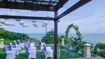 Outdoor wedding area