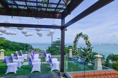Outdoor wedding area