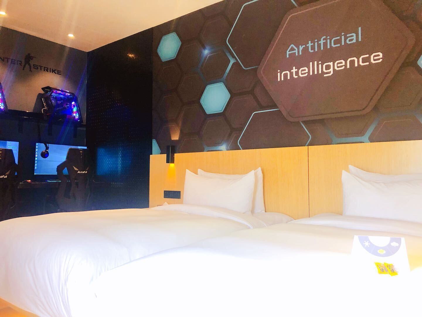 esports elite twin room | 1 bedroom, minibar, desk, blackout curtains