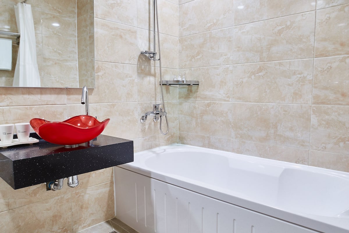 free toiletries, hair dryer, bathrobes, slippers